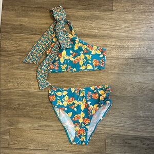 Summersalt Floral Bikini - Blue and Yellow